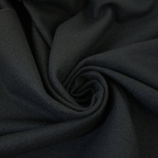Tissu Laine bouillie - noir - photo 1/3 | So Tissus