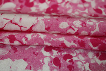 Tissu crêpe de chine 100% soie - imprimé hortensia - photo 2/4 | So Tissus