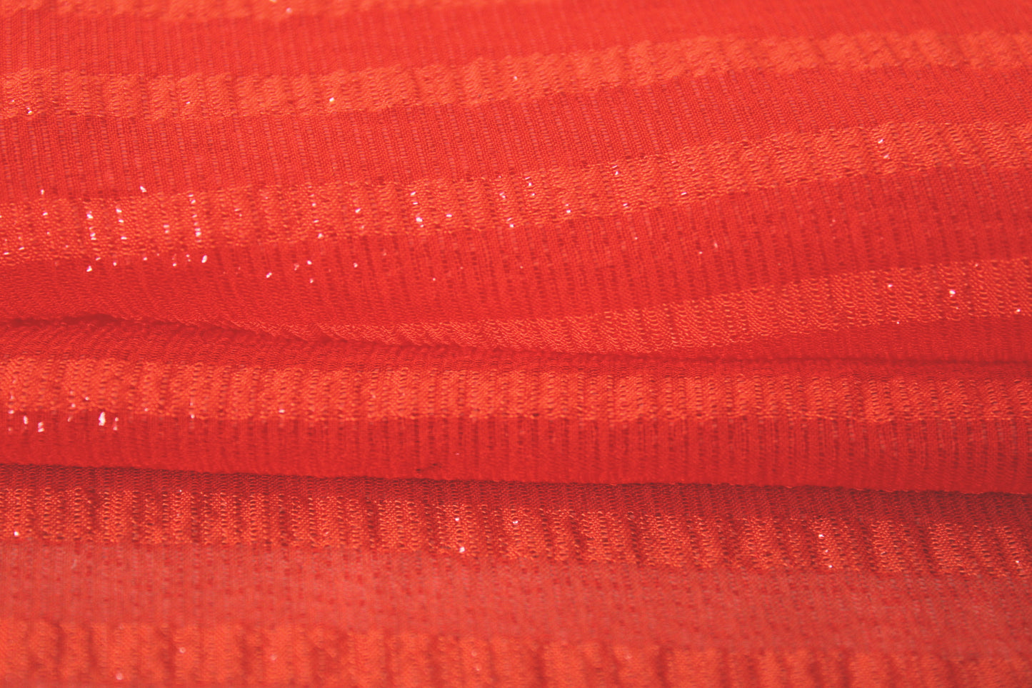 Tissu mousseline de soie et lurex - à rayures ton orange - photo 2/4 | So Tissus