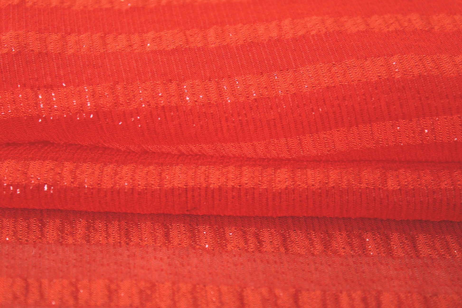 Tissu mousseline de soie et lurex - à rayures ton orange - photo 2/4 | So Tissus