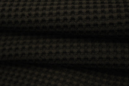 Tissu maille nid d'abeille - noir - photo 2/3 | So Tissus