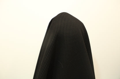 Tissu maille nid d'abeille - noir - photo 3/3 | So Tissus