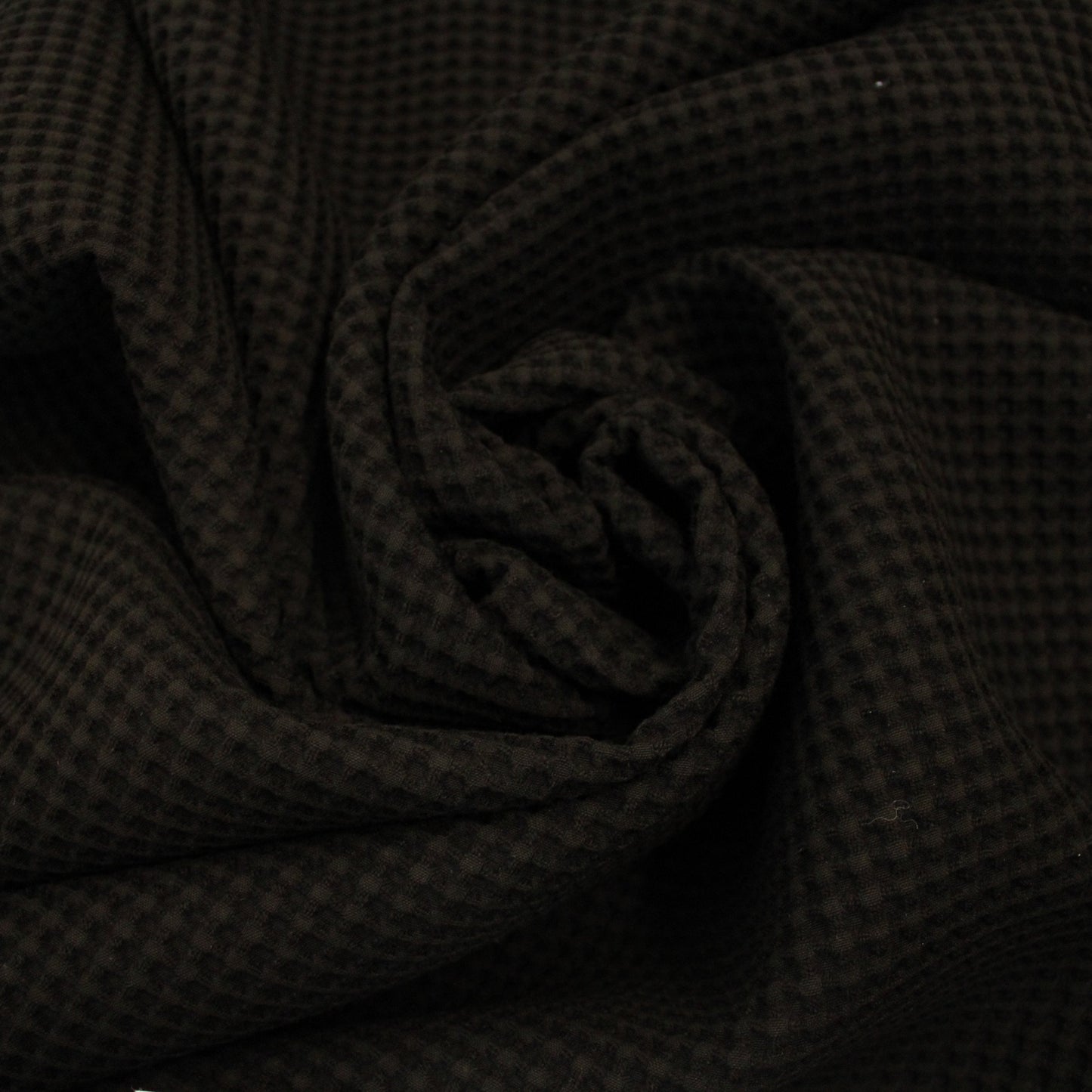 Tissu maille nid d'abeille - noir - photo 1/3 | So Tissus
