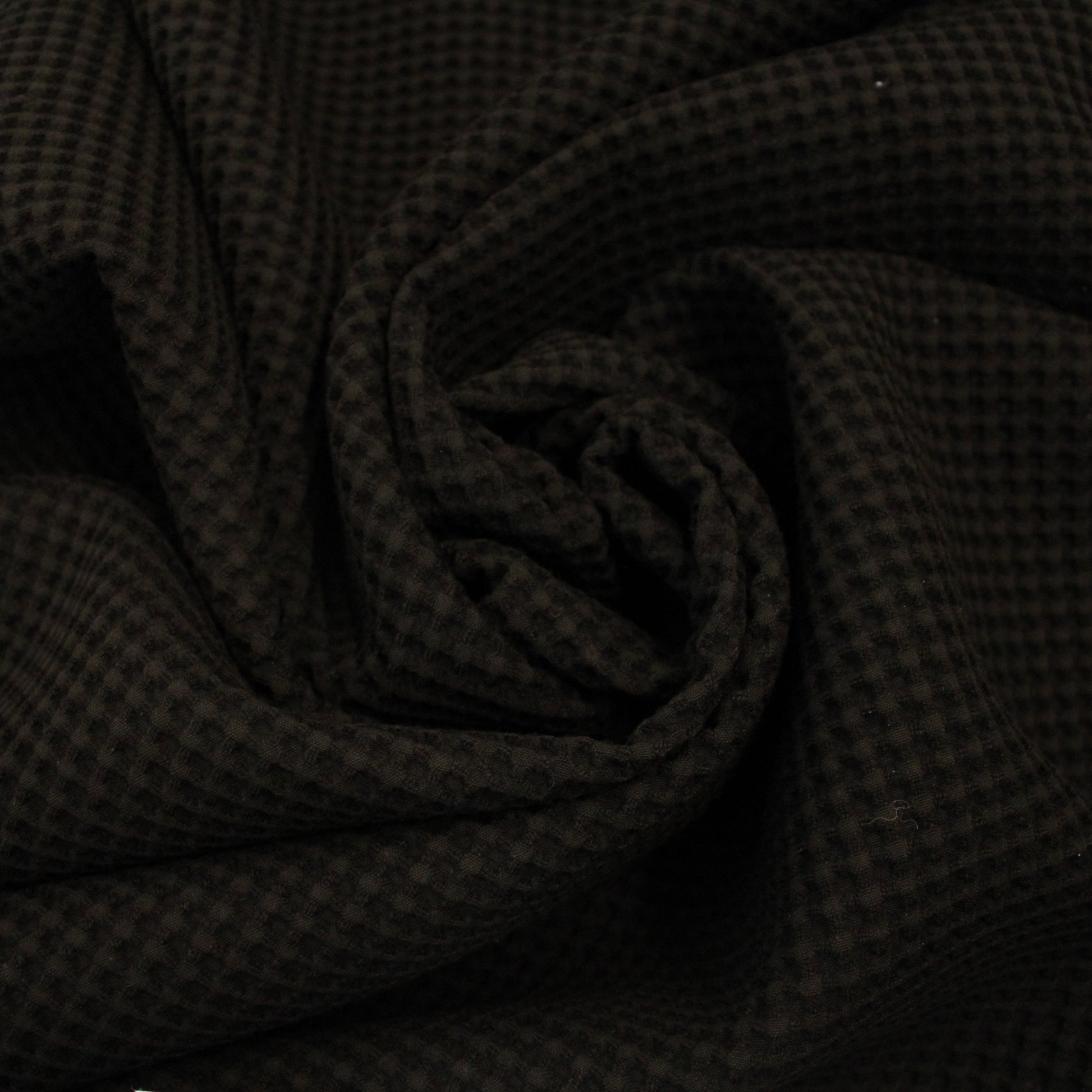 Tissu maille nid d'abeille - noir - photo 1/3 | So Tissus
