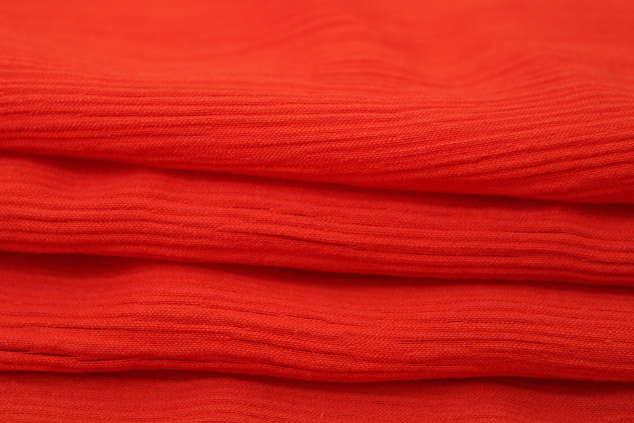 Tissu crêpon viscose - rouge braise