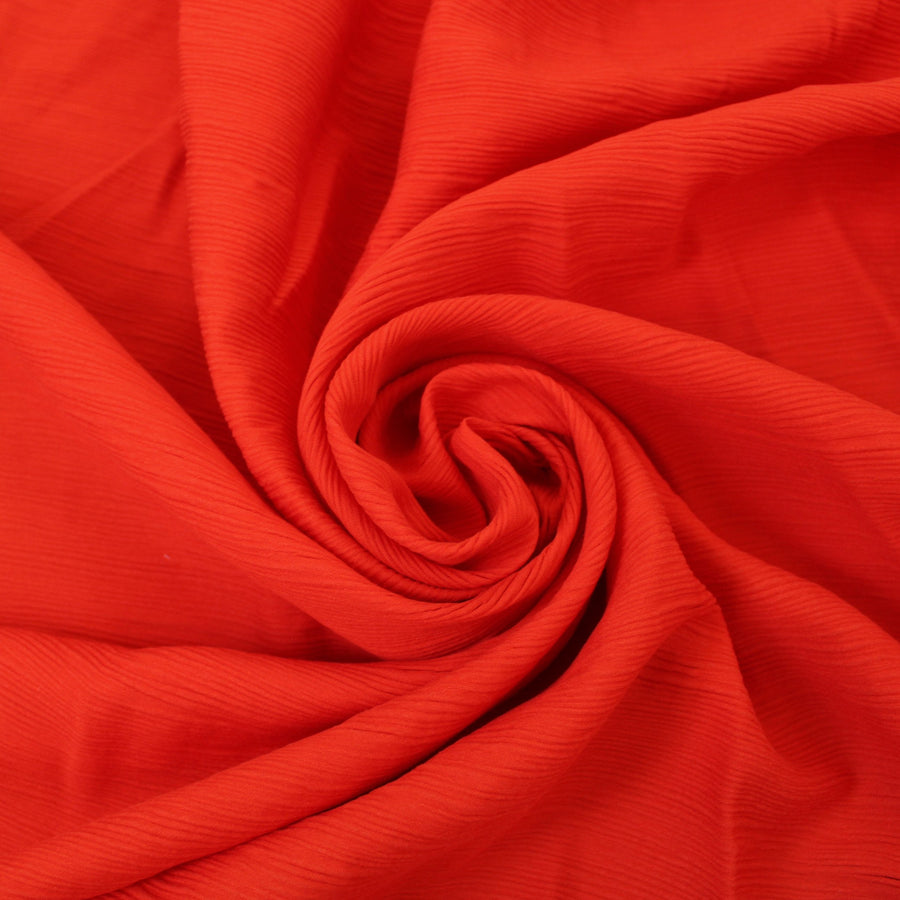 Tissu crêpon viscose - rouge braise