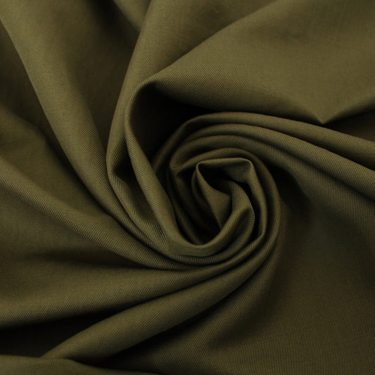 Tissu gabardine coton - kaki - photo 1/3 | So Tissus