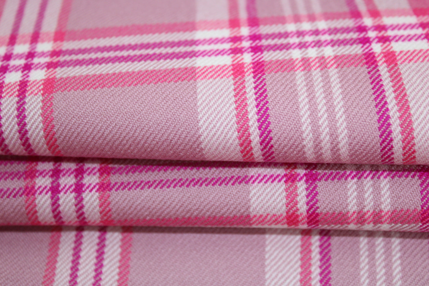 Tissu tartan de laine - à carreaux rose - photo 2/5 | So Tissus