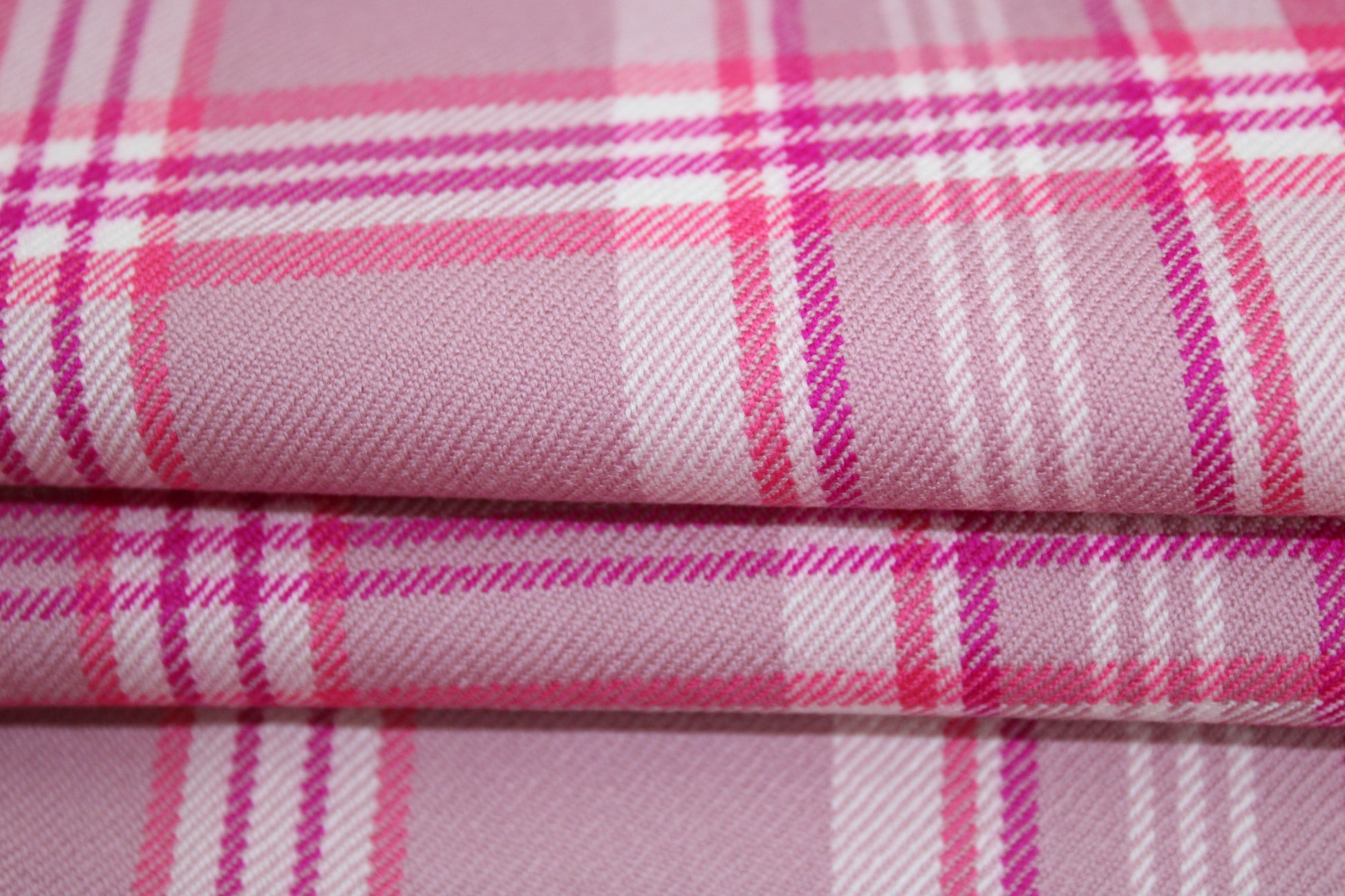 Tissu tartan de laine - à carreaux rose - photo 2/5 | So Tissus
