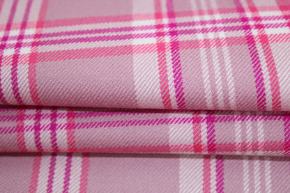 Tissu tartan de laine - à carreaux rose - photo 2/5 | So Tissus