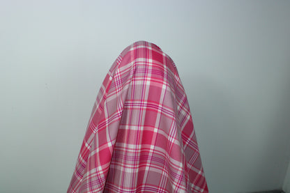 Tissu tartan de laine - à carreaux rose - photo 3/5 | So Tissus