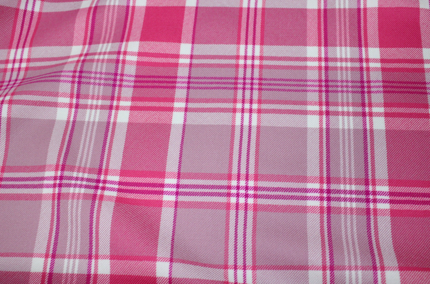 Tissu tartan de laine - à carreaux rose - photo 4/5 | So Tissus