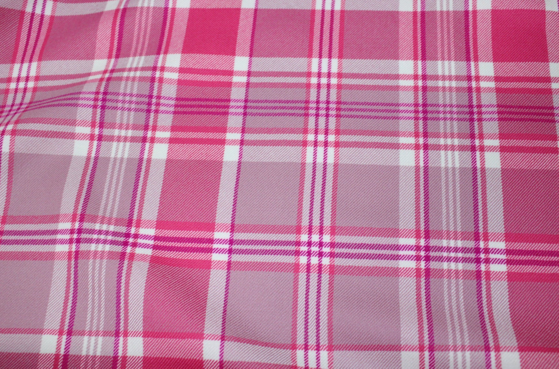 Tissu tartan de laine - à carreaux rose - photo 4/5 | So Tissus