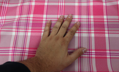 Tissu tartan de laine - à carreaux rose - photo 5/5 | So Tissus