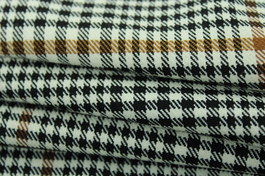 Tissu gabardine coton - à petits carreaux - noir et blanc - photo 2/4 | So Tissus