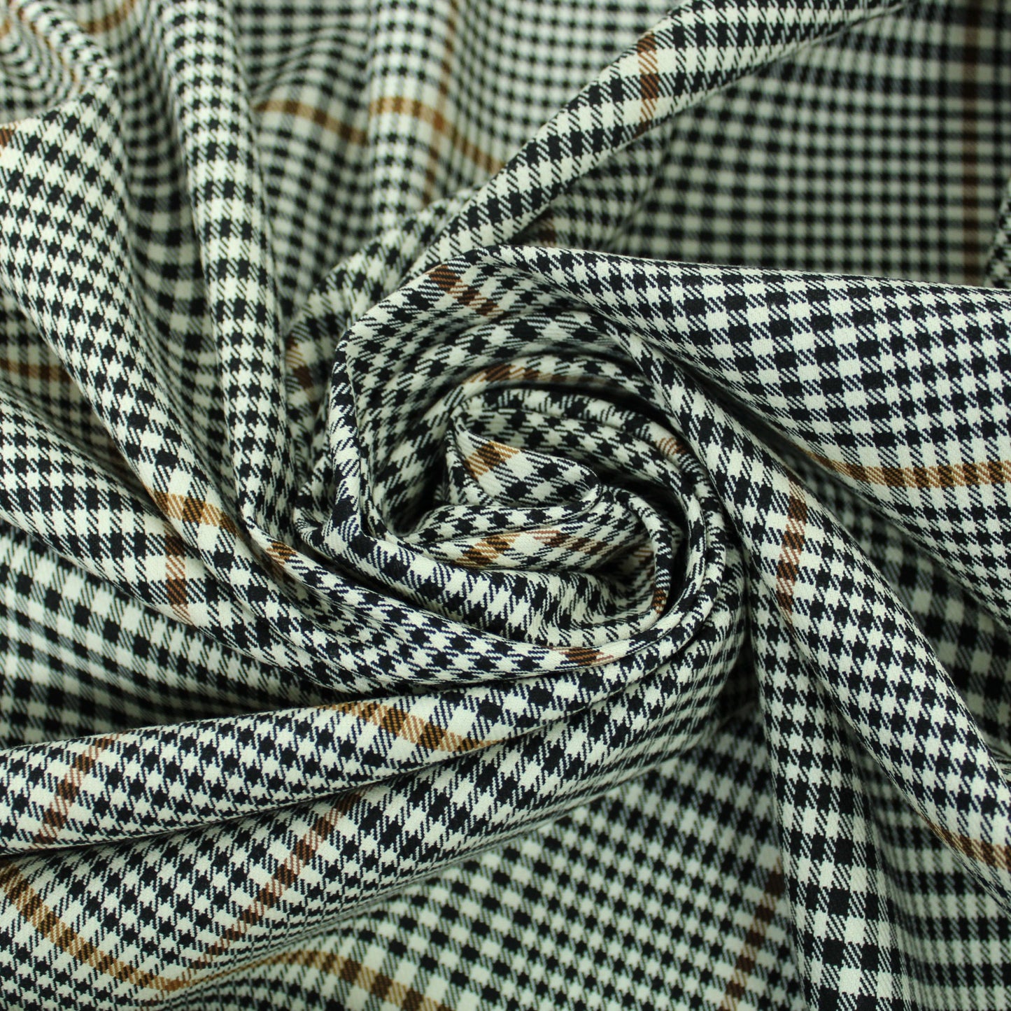 Tissu gabardine coton - à petits carreaux - noir et blanc - photo 1/4 | So Tissus