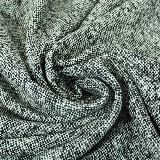 Tissu lainage - noir et blanc - photo 1/3 | So Tissus