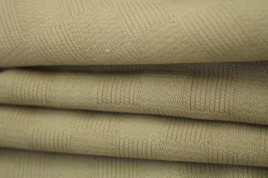 Tissu crêpe de laine - à carreaux ton sur ton - sable - photo 2/5 | So Tissus