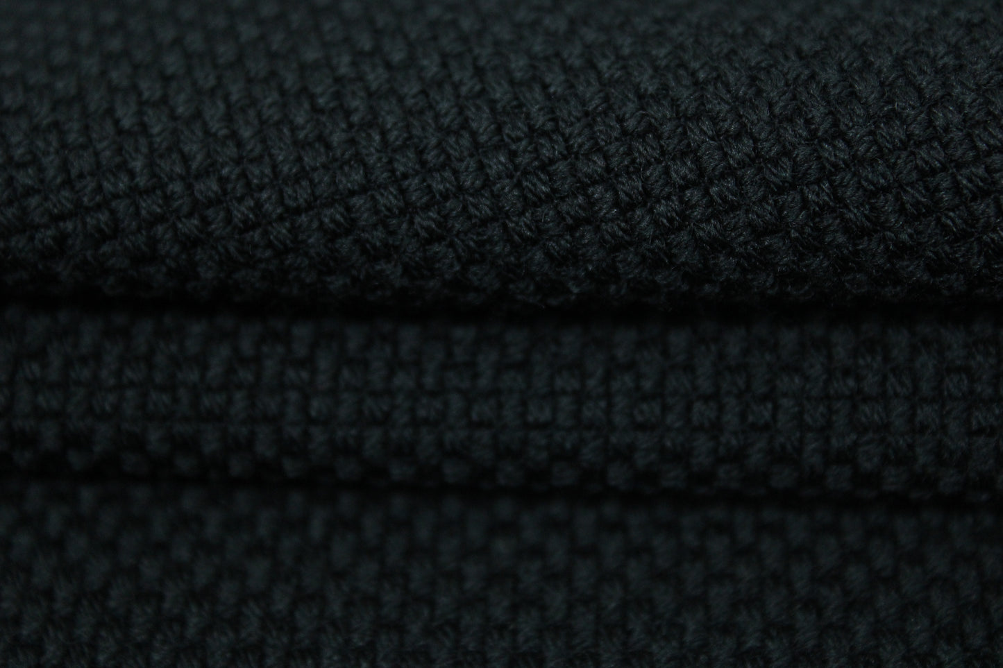 Tissu piqué de laine stretch - noir - photo 2/3 | So Tissus