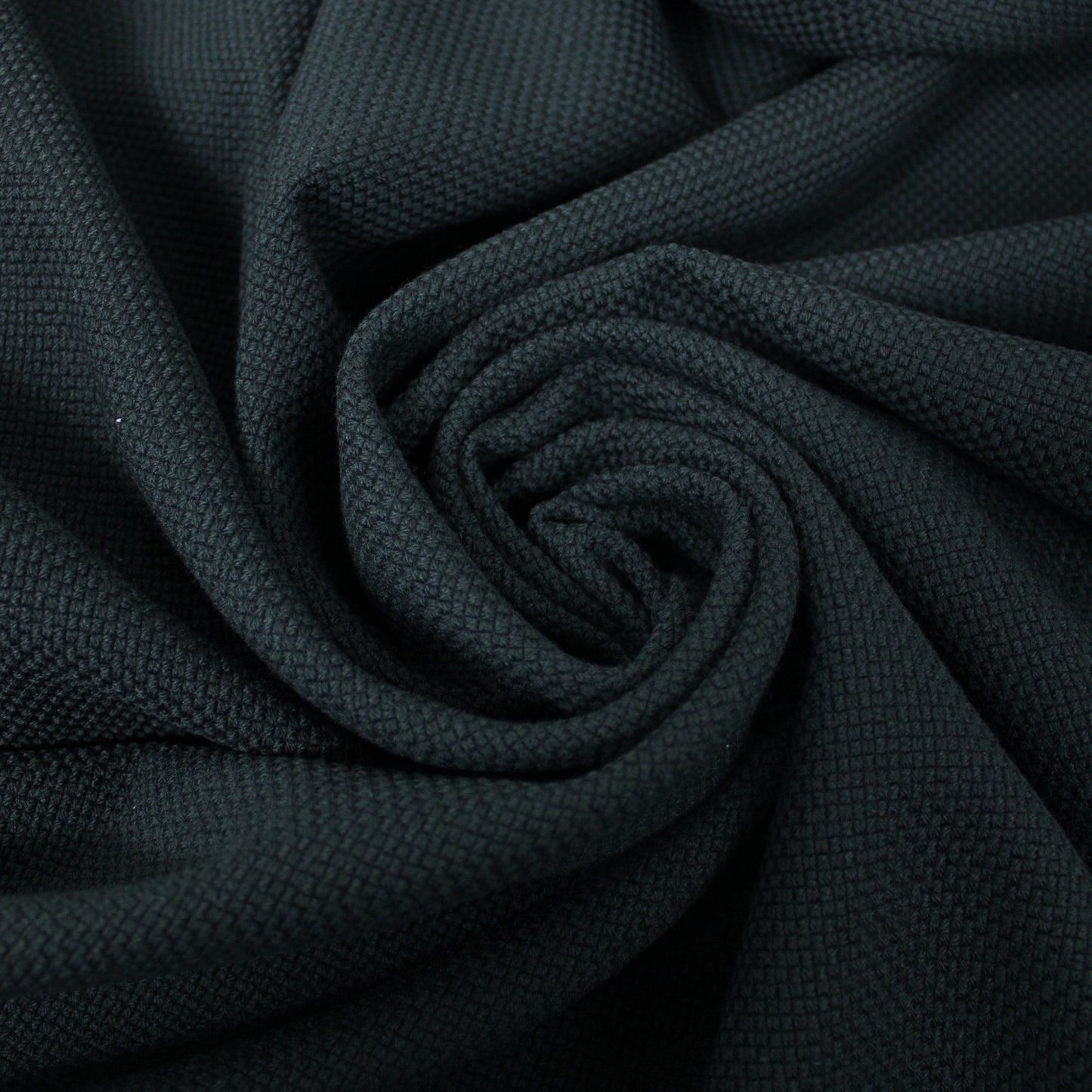 Tissu piqué de laine stretch - noir - photo 1/3 | So Tissus