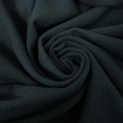 Tissu piqué de laine stretch - noir - photo 1/3 | So Tissus