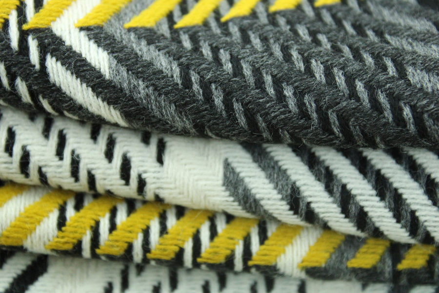 Tissu tweed - motif géométrique