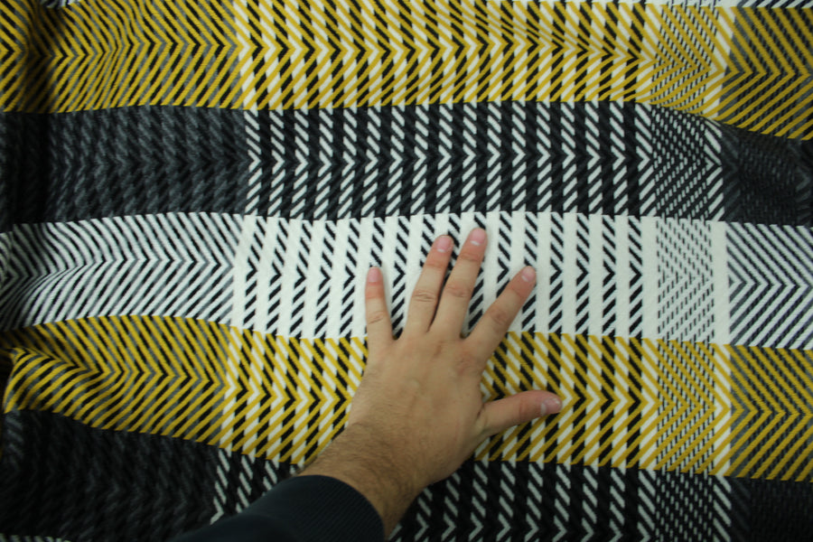 Tissu tweed - motif géométrique