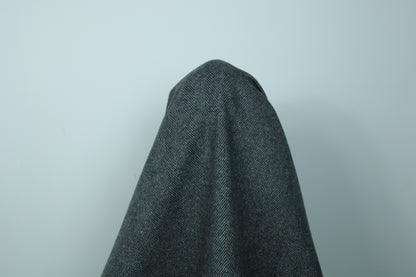 Tissu drap de laine - chevron - gris et noir - photo 3/4 | So Tissus