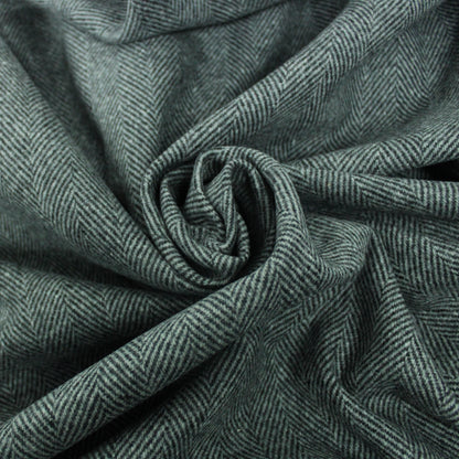 Tissu drap de laine - chevron - gris et noir - photo 1/4 | So Tissus