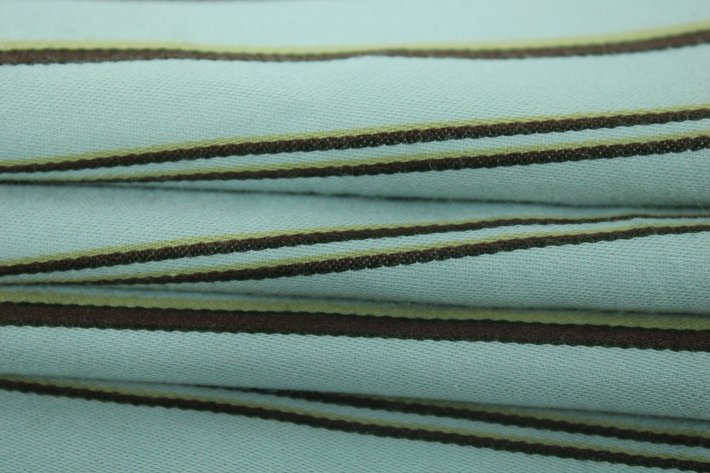 Tissu popeline coton à rayure - bleu et marron - photo 2/4 | So Tissus