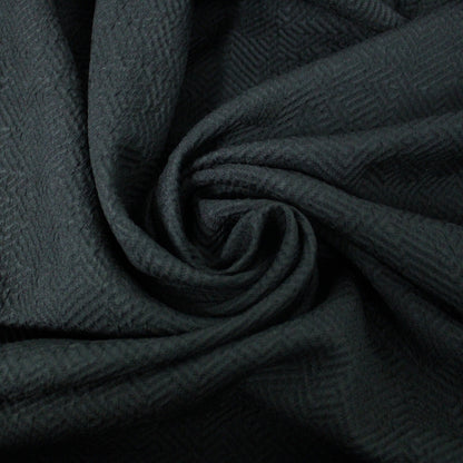 Tissu crêpe gaufré - motif géométrique - noir - photo 1/3 | So Tissus