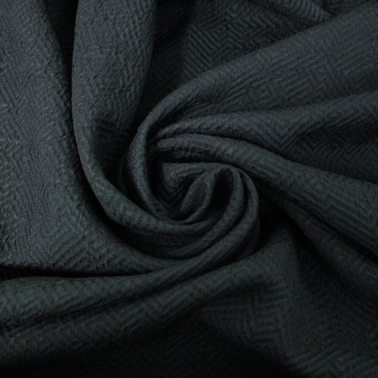 Tissu crêpe gaufré - motif géométrique - noir - photo 1/3 | So Tissus
