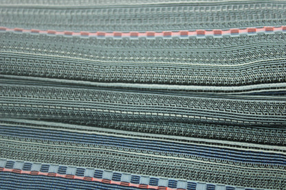 Tissu tweed à rayures - ton bleu et noir - photo 2/5 | So Tissus