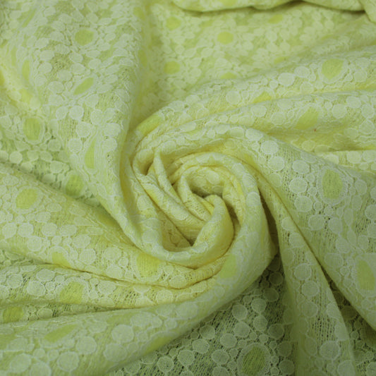 Tissu dentelle épaisse - jaune pâle - photo 1/4 | So Tissus
