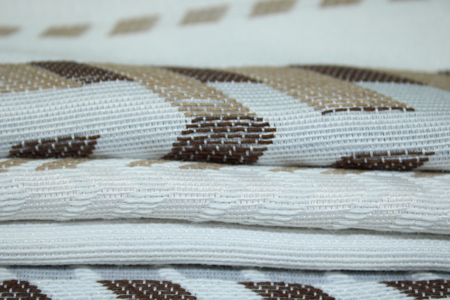 coupon de 1,2 mètre - tweed motif géométrique - ton beige - photo 2/5 | So Tissus