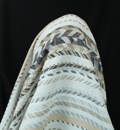 coupon de 1,2 mètre - tweed motif géométrique - ton beige - photo 3/5 | So Tissus