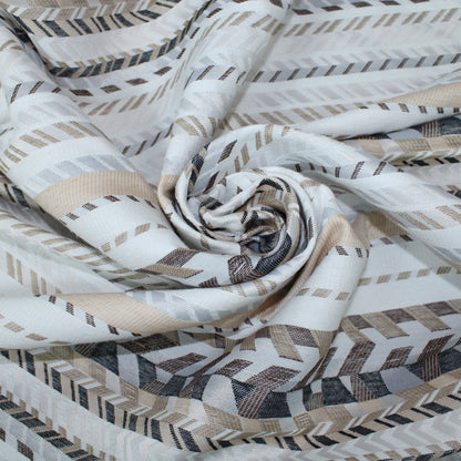 coupon de 1,2 mètre - tweed motif géométrique - ton beige - photo 1/5 | So Tissus