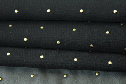 Tissu plumetis - noir et doré - photo 2/5 | So Tissus