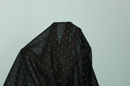 Tissu plumetis - noir et doré - photo 4/5 | So Tissus