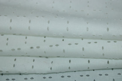 Tissu broderie anglaise laser - blanc - photo 2/4 | So Tissus