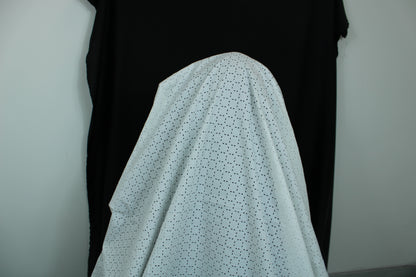 Tissu broderie anglaise laser - blanc - photo 3/4 | So Tissus