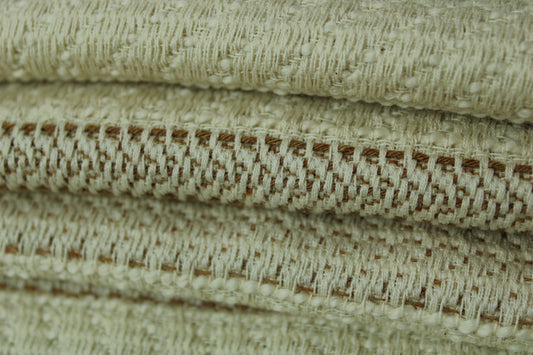 Tissu tweed à rayures - ton écrue et beige - photo 2/4 | So Tissus