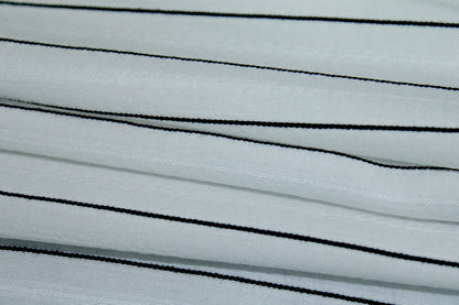 Tissu javanaise de viscose - à rayures noires - photo 2/4 | So Tissus