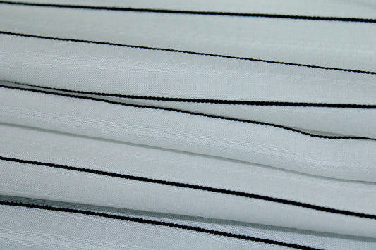 Tissu javanaise de viscose - à rayures noires - photo 2/4 | So Tissus