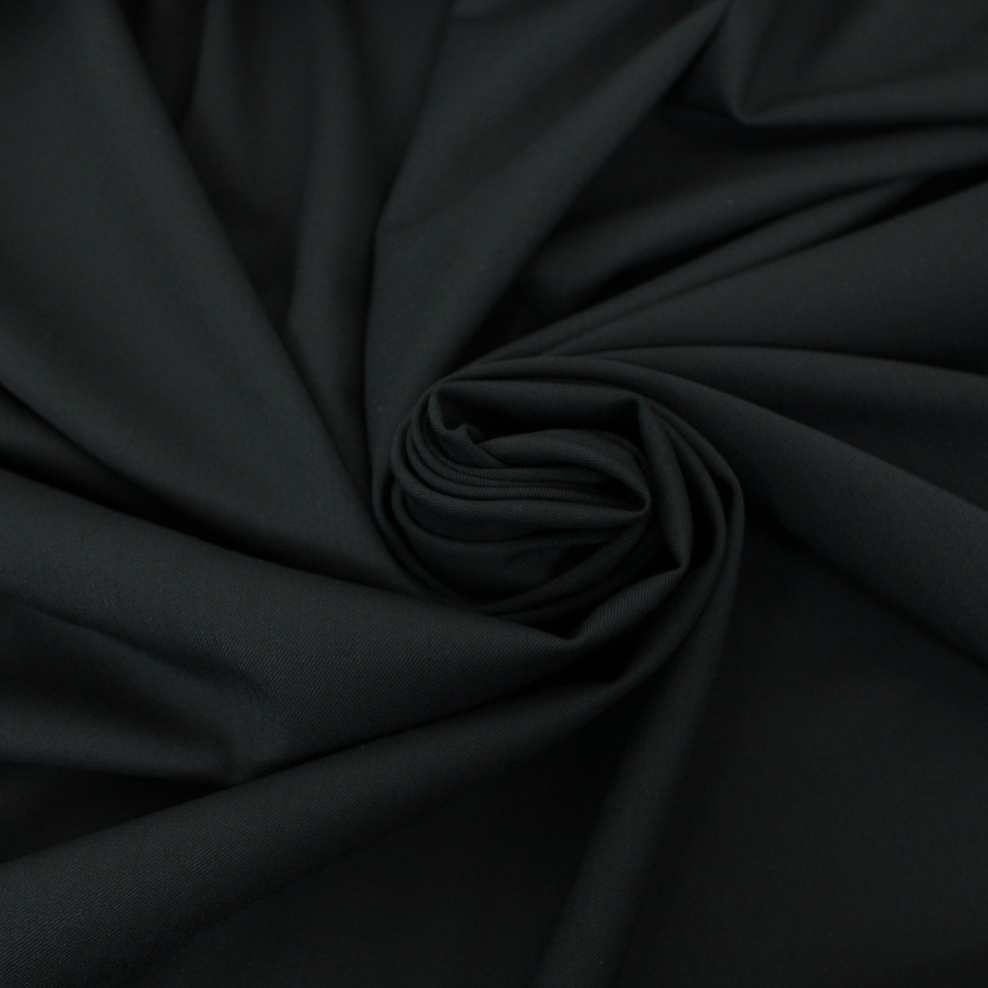 Tissu sergé stretch - noir - photo 1/3 | So Tissus