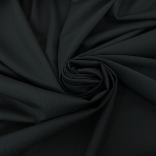 Tissu sergé stretch - noir - photo 1/3 | So Tissus