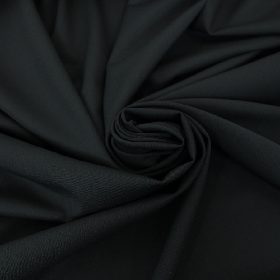 Tissu sergé stretch - noir