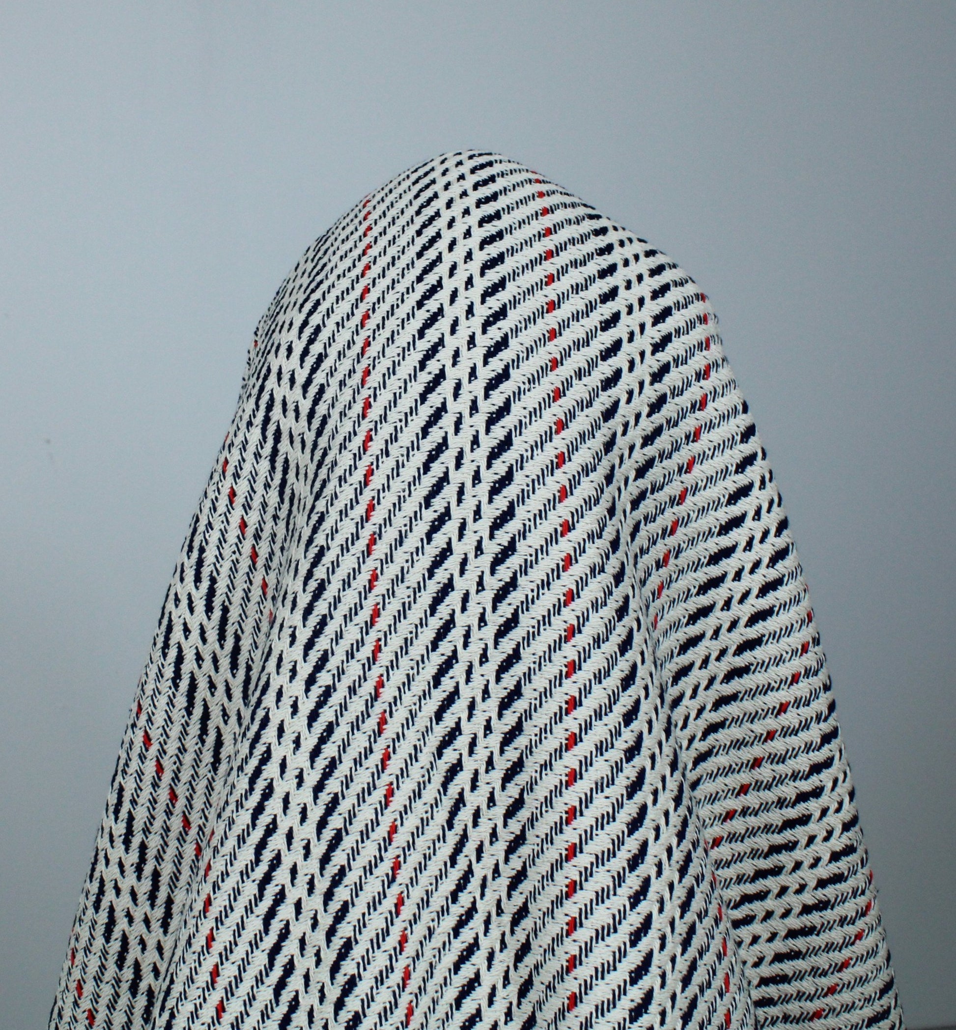 Tissu tweed coton - gris, blanc, rouge et bleu marine - photo 3/4 | So Tissus