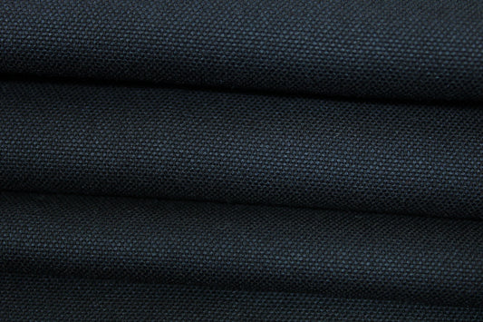 Tissu toile coton - bleu marine - photo 2/3 | So Tissus