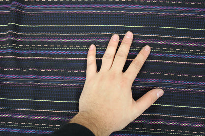Tissu tweed à rayures - ton noir - photo 4/4 | So Tissus